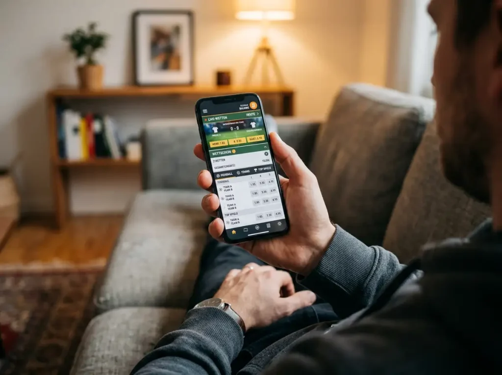 Bitcoin Wetten App - mobile Krypto-Sportwetten auf dem Smartphone